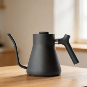 1L Matte Black Pour-Over Kettle Built-In Thermometer